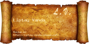 Liptay Vanda névjegykártya